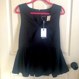 Anthropologie xl vneck hi low peplum top new with tags